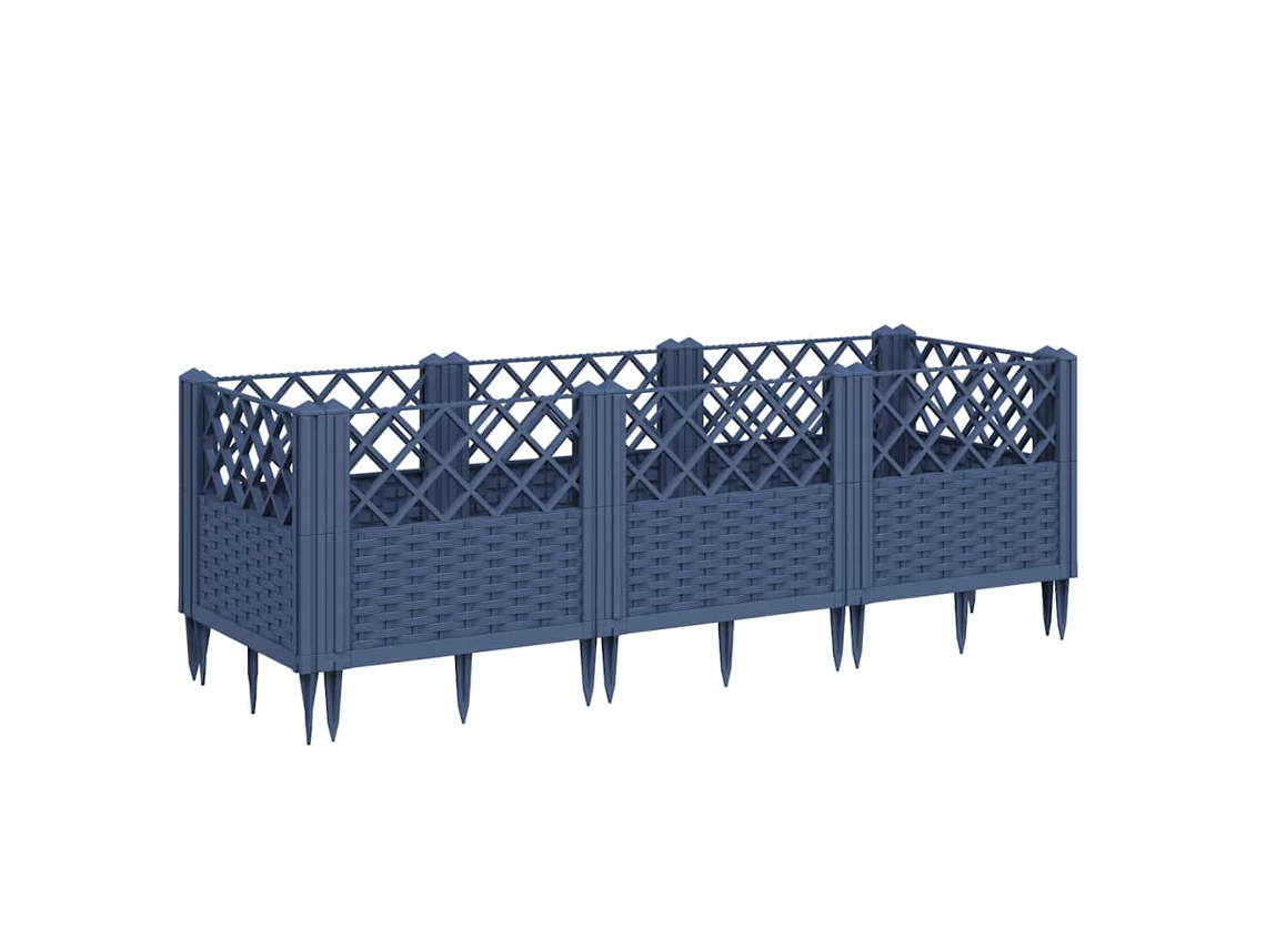 Garden Planter, Garden Planters Vidaxl Cinzeto Polipropileno (123,5 X 43,5 X 43,5 Cm)