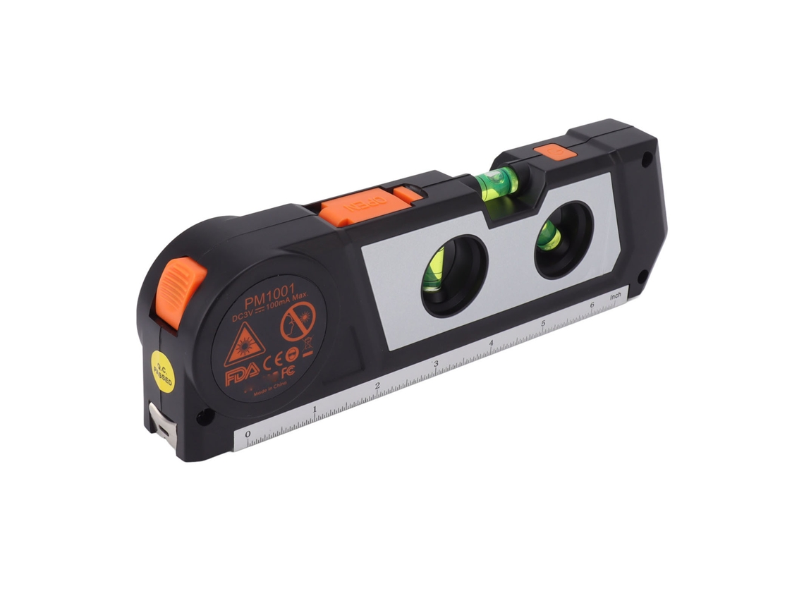 Ferramenta de Nível Laser Primerox, Mini, Alta Precisão, Bolha de Nivelamento, Fita Métrica