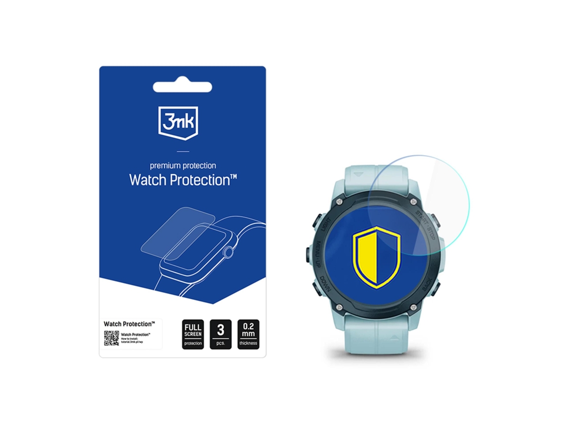 Vidro De Proteção 3mk Para Garmin Descent G1 G1 Solar Flexível