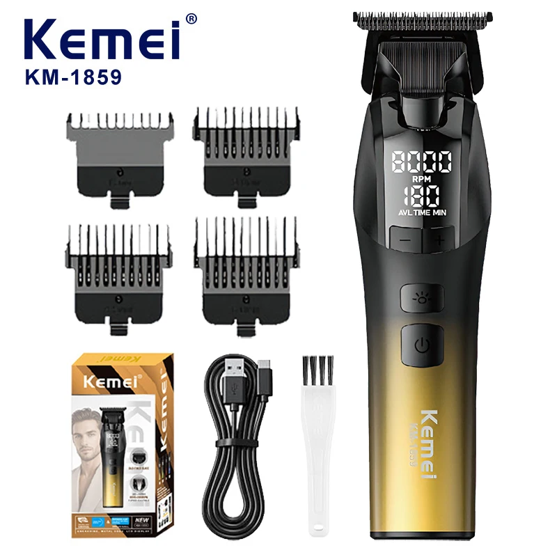 (amarelo) Máquina De Cortar Cabelo Elétrica Masculina, Máquina De Cortar Cabelo Profissional Sem Fio