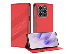 Capa De Celular Retrô De Couro Com Carteira Multifuncional Em Relevo