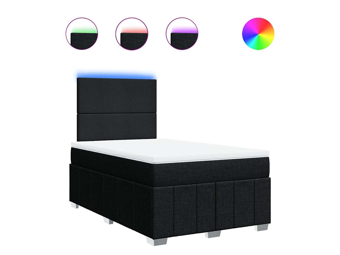Box Spring Bed, Box Spring Beds Vidaxl Preto Tecido (120 X 190 Cm)