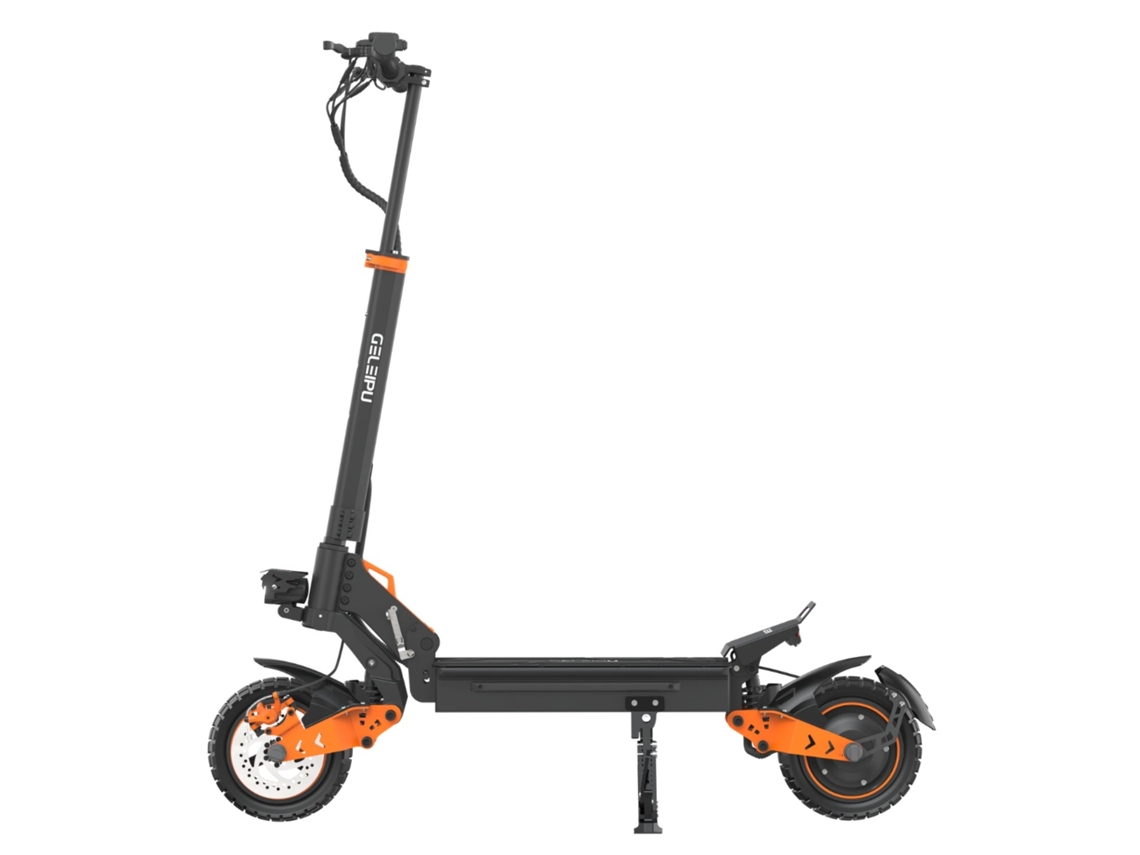 Scooter elétrica Geleipu Z1 com motor de 1200 W, bateria de 48 V 20 Ah, pneus de 10 polegadas e freios a disco, preta.