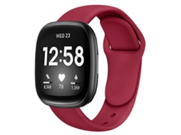 Bracelete Silicone Líquido para Fitbit by Google Versa 4 Vinho