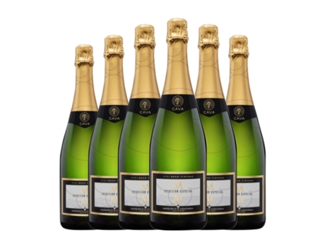 Espumante MARQUÉS DE MONISTROL Selección Especial Vintage Semi-seco Semi-doce Cava (0.75 L - 6 Unidades)