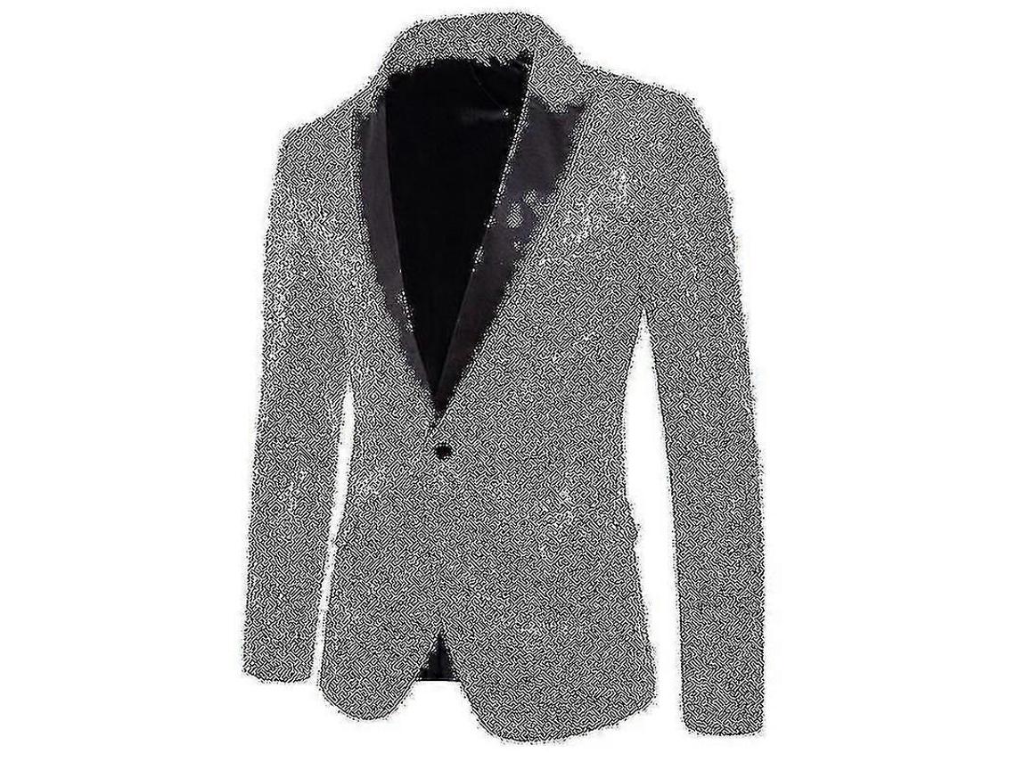 Jaqueta De Terno Masculino Formal Para Casamento, Manga Comprida, Fecho De Um Botão, Tecido De Algodão E Poliéster, Para Primavera E Outono Cor Ouro
