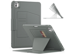Capa para Ipad Pro13 2024 Adsorção Multifuncional com Ranhura para Caneta Cinza XIAOMOYU (m4)
