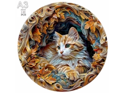Quebra Cabeça De Madeira Com Animais, Brinquedo Para Adultos E Crianças, Conjunto De Quebra Cabeças Em Formato De Círculo, Present Aquaforge