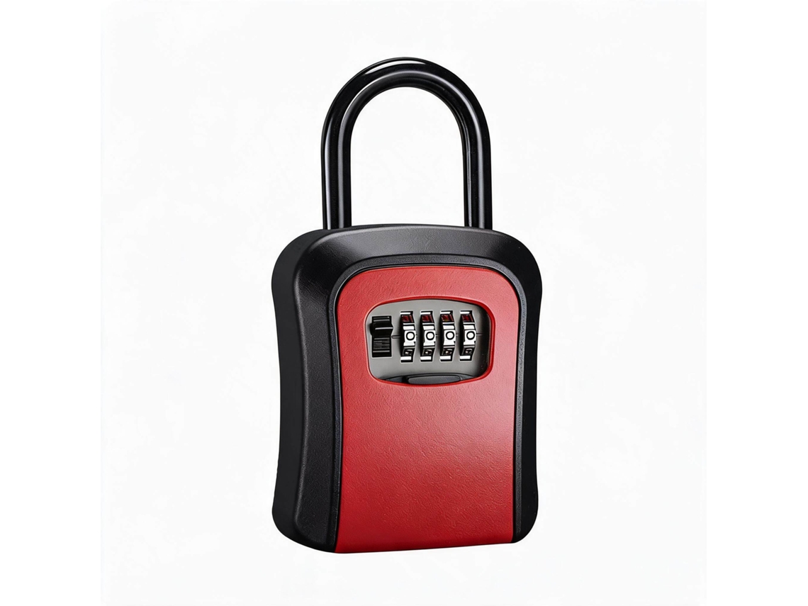Cofre Chaves CHRUI Metal Fecho Zincado 9.6x4x17.2cm (vermelho)