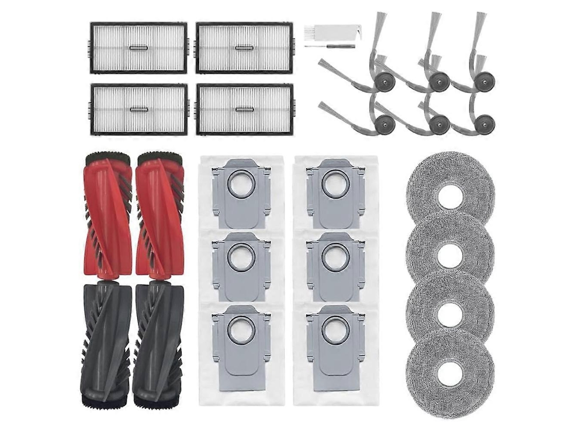Kit De Acessórios De Substituição Para Aspirador Robô Roborock Saros 10r/qrevo Curvx: Escova, Filtro E Sacos De Esfregão.