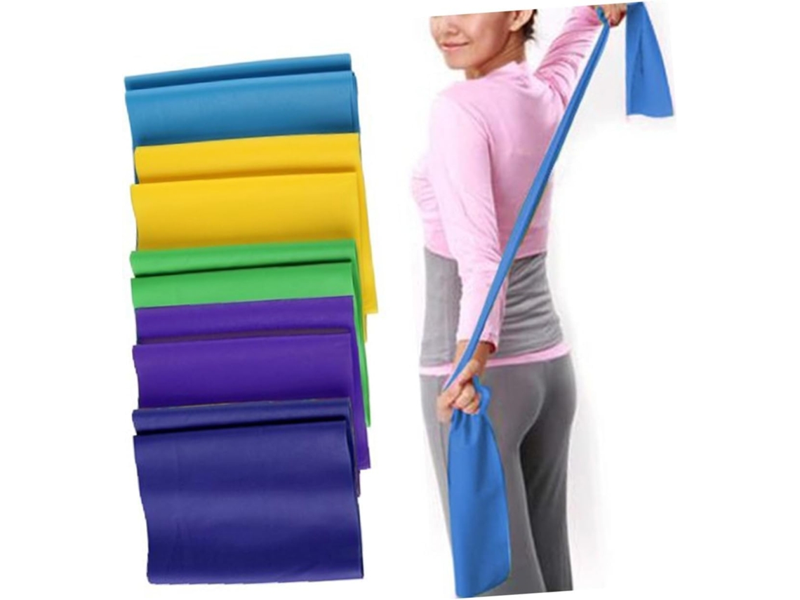 Faixa Elástica De Resistência Para Yoga 1, 5m Alongamentos E Exercícios Em Casa Cor Aleatória