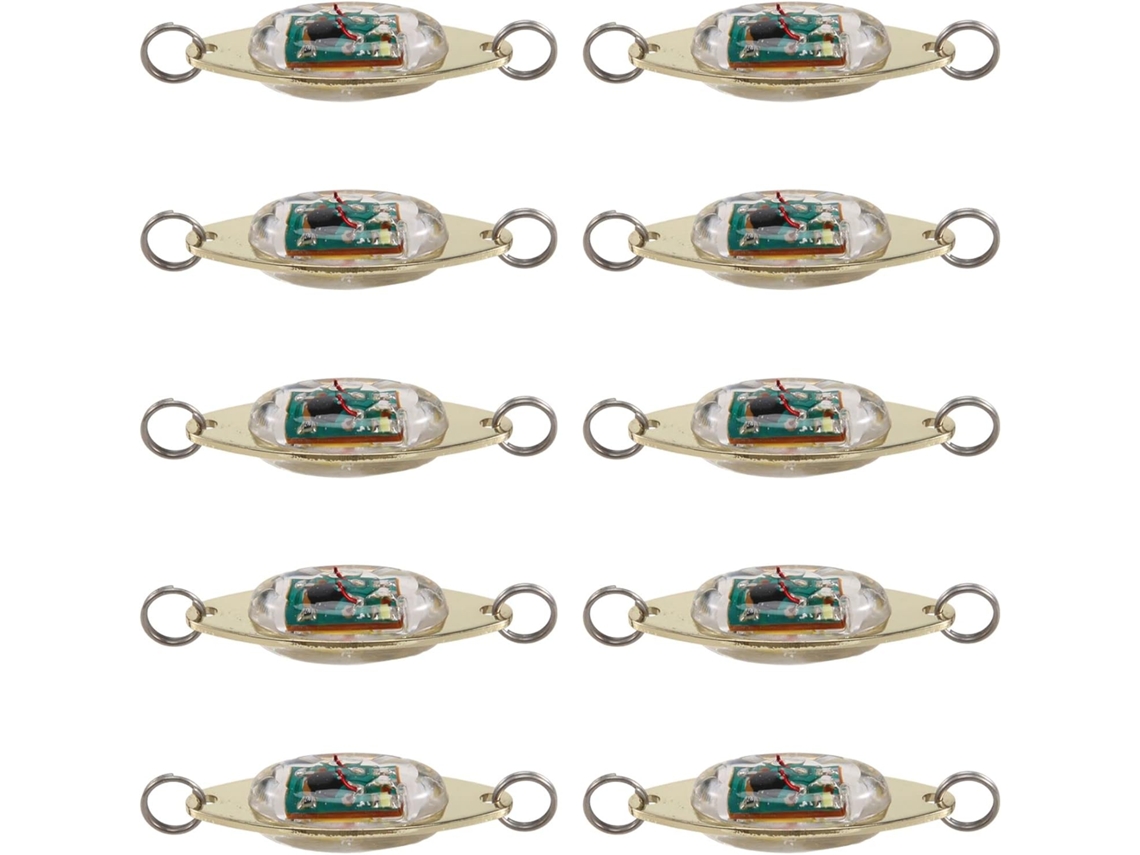 Conjunto De 10 Colheres De Pesca Led Com Luzes Intermitentes Para Pesca De Corrico Em Águas Profunda Gokoco