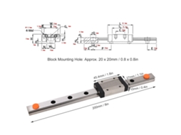 Laxiscreed Guia Linear De Motion 3d Com Rolamentos, Redutores De Ruído E Alta Velocidade
