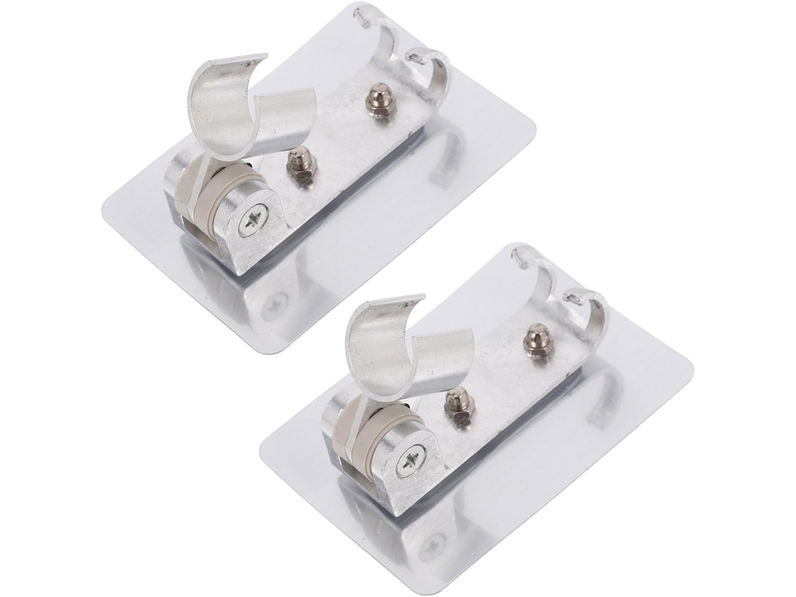Suporte Ajustável Para Ducha Manual 2 Peças, Sem Necessidade De Furar, Com Adesivo, Para Parede, Em Alumínio, Ideal Para