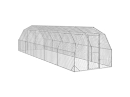 Vidaxl Corrida De Galinhas 2,5x10x2,25 M Aço Galvanizado