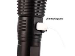 Lanterna Portátil P50 Recarregável Focus Ajustável Usb