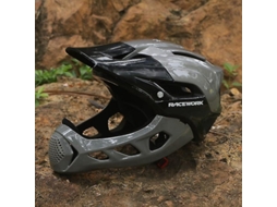 Capacete MDUG Masculino de Ciclismo, Tamanho Pequeno, Cinza Escuro