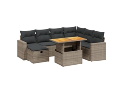 Garden Sofa Set, Garden Sofa Sets Vidaxl Cinzeto Rattan / Vime (n/a)