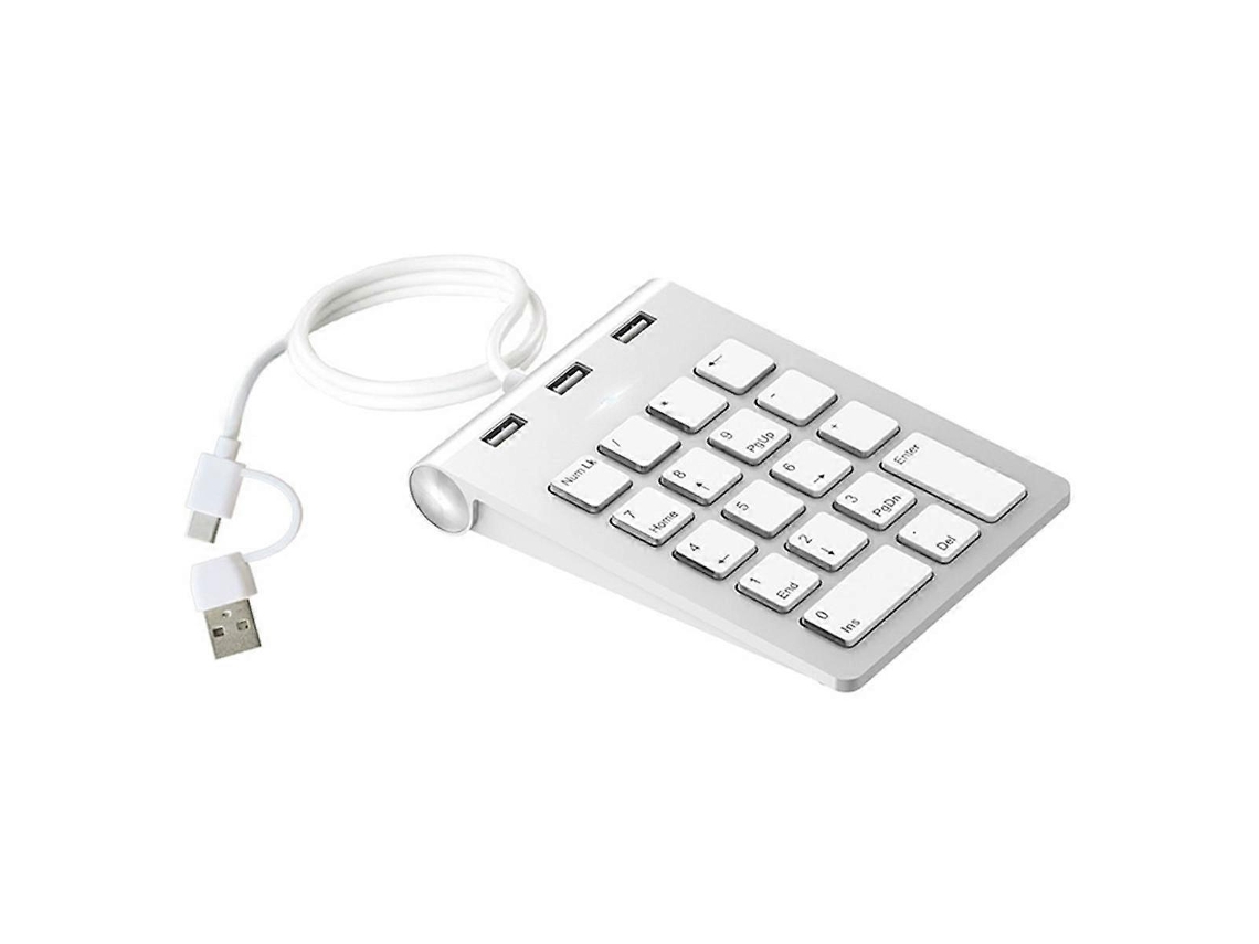 Mini Teclado Numérico De 18 Teclas Com 3 Portas Usb/c Hub Ly Ebike