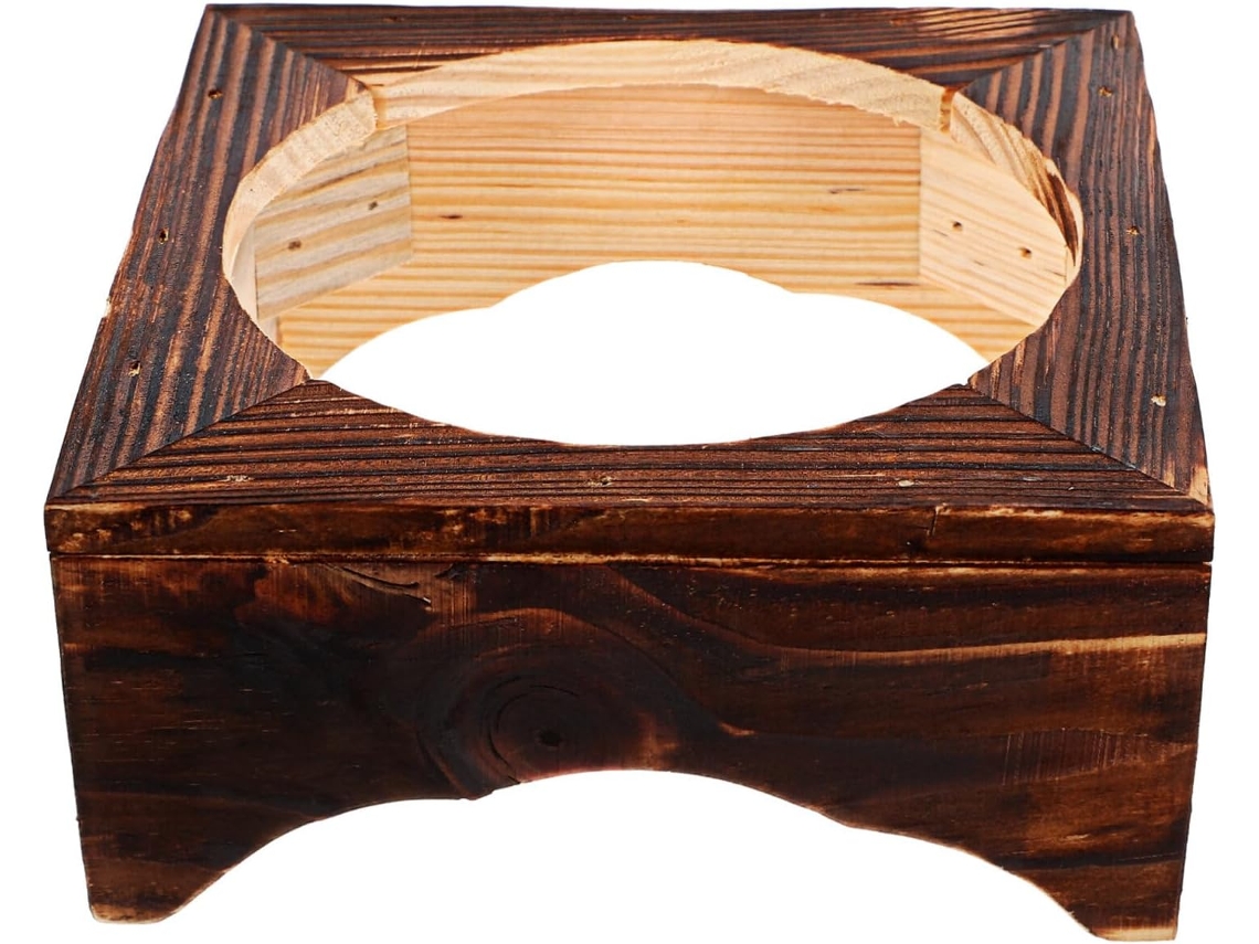 O Design Versátil Deste Suporte De Madeira O Torna Adequado Para Diversos Usos, Como Acomodar Tigelas Para Mis