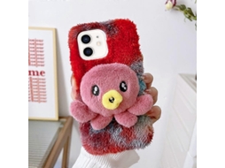 Capa De Celular De Tpu Com Estampa De Polvo De Pelúcia Para Iphone 12