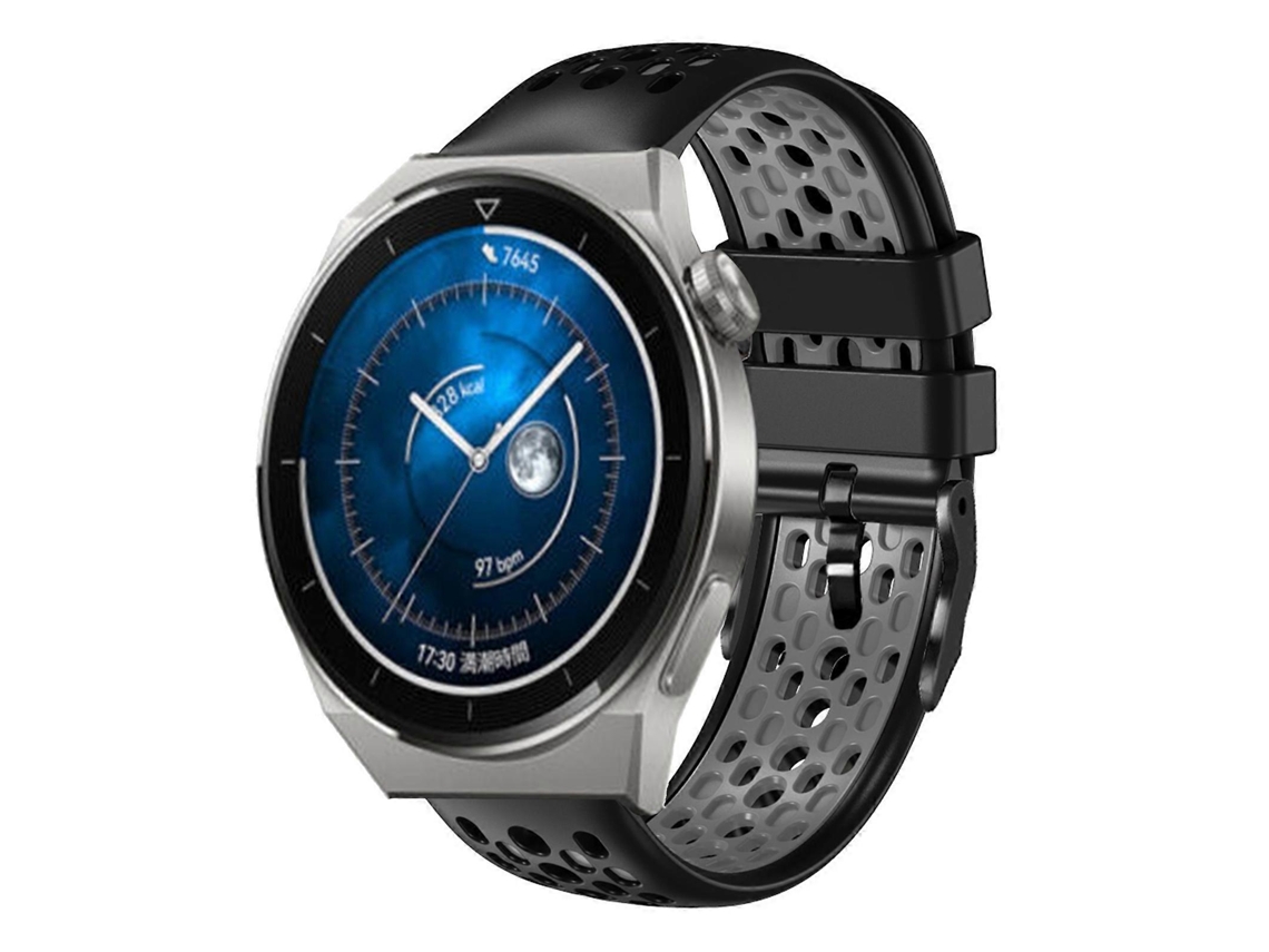 Pulseira De Silicone Respirável Bicolor Para Huawei Watch Gt3 Pro 46mm 22mm