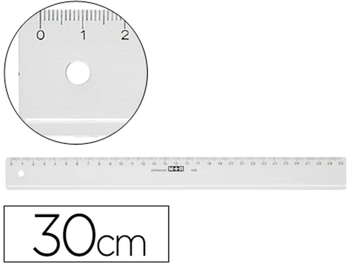 Regua Mor 30cm Plástico Transparente0