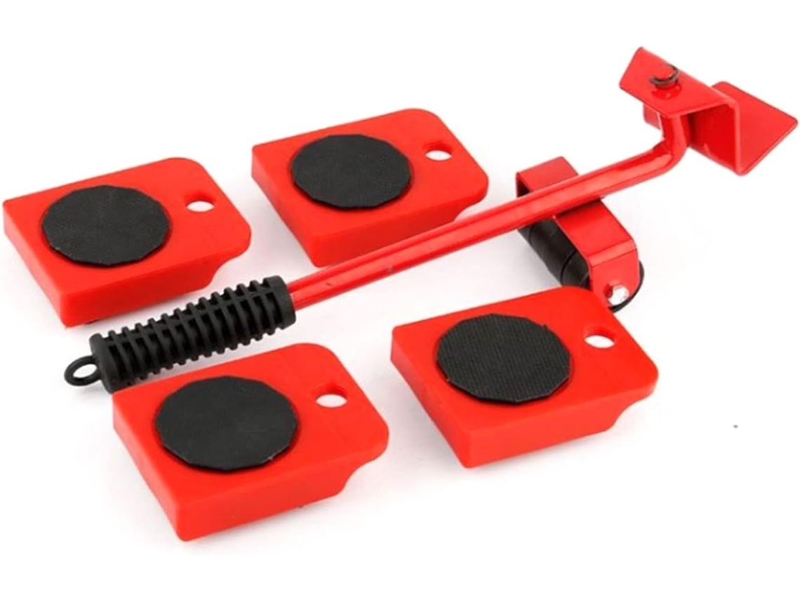 Elevador de móveis ajustável, feito de plástico e metal resistentes, para pés de sofá e cama. Previne instabilidade e eleva os móveis.