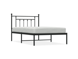 Bed Frame, Bed Frames Vidaxl Preto Aço (100 X 200 Cm)