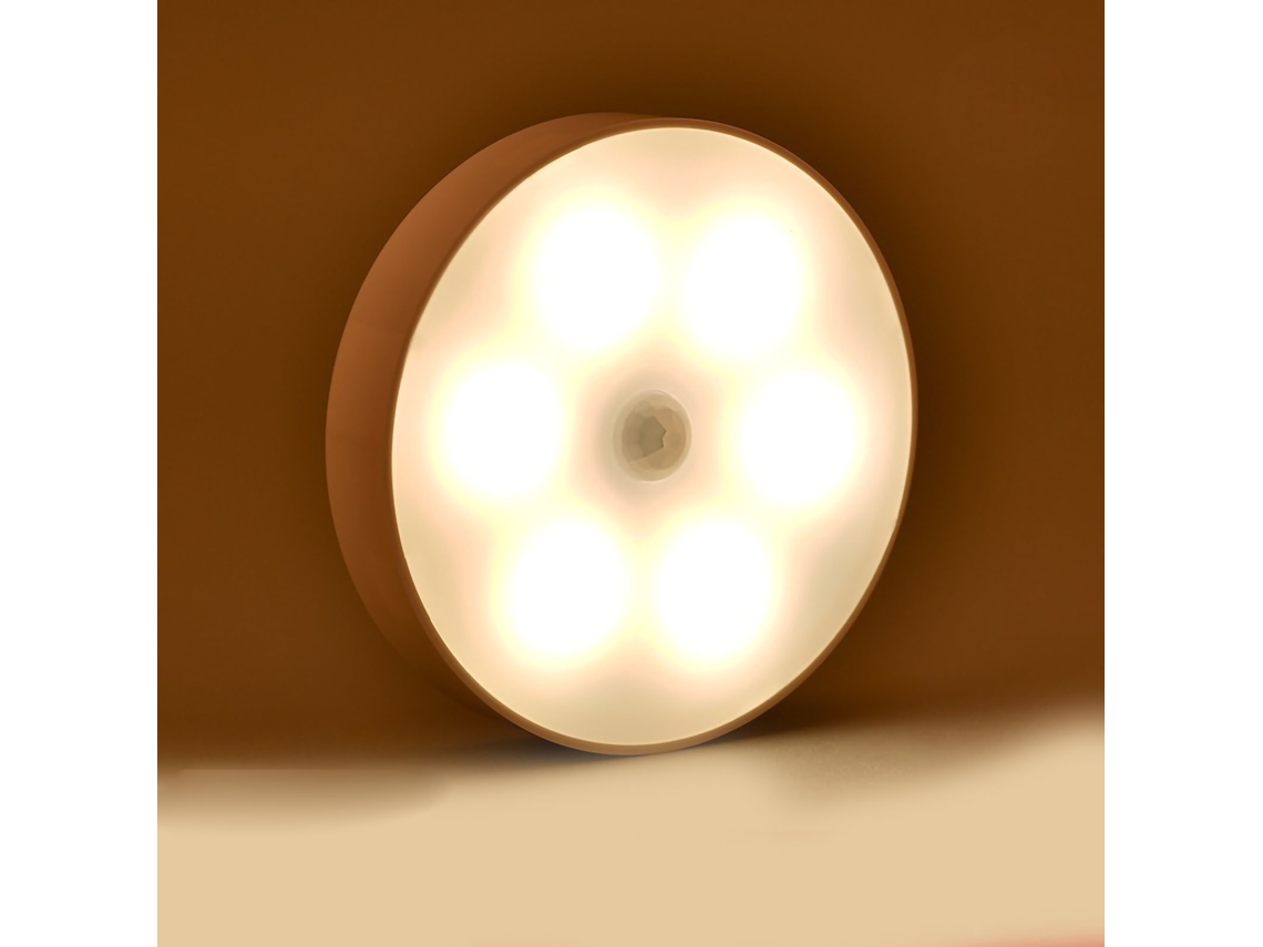 Luz noturna de parede recarregável USB, branca quente, para quarto, criança, corredor, escada