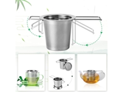 Infusor De Chá Em Aço Inoxidável 304 Com Tampa E Alça Dobrável, Filtro Para Bules, Xícaras Canecas Preparar Folhas Soltas, Pacote Aquaforge