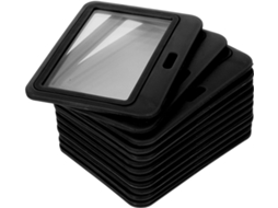 Lurelia Porta-crachá Transparente Horizontal Dupla Face Em Plástico Preto 15 Peças Para Escritório E Escola