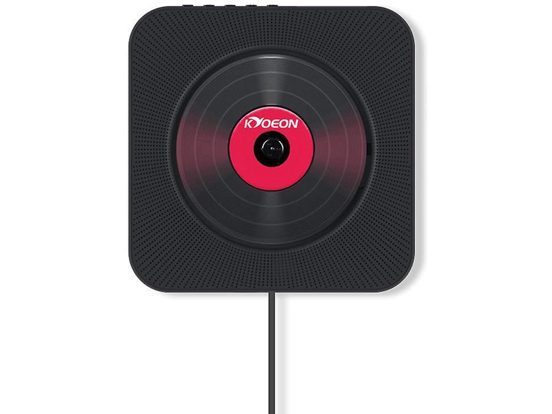 Leitor Cd Portátil Hi Fi Bluetooth Parede Embutido Fm Remoto Usb 3.6mm Aux Botão Puxar Preto Yizhood