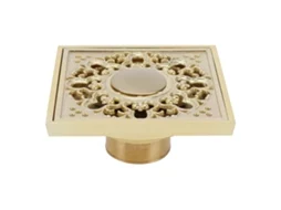 Ralo de chão dourado banheiro anti odor anti entupimento filtro cobre estilo europeu | S/MARCA