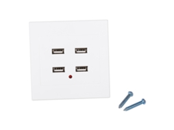 Painel de comunicação USB de 4 vias (220 V para 5 V, fonte de alimentação plug-and-play)