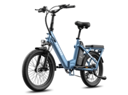 Bicicleta Elétrica Flexível FAFREES F20 Motor de 250 W, Pneus de 20 Polegadas, Freios a Disco Mecânicos Cinza azulado