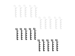 Lurelia Cabideiro De Porta, 10 Ganchos, Em Plástico, Para Toalhas E Roupas, 2,5 Cm, Preto/branco