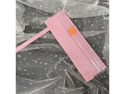 Mini cortador de papel dobrável pequeno em aço carbono sem lâminas de serra para scrapbooking rosa