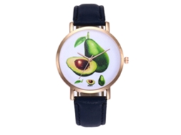Relógio de Pulso Feminino Simples de Negócio com Pulseira de Couro Pu Quartzo Azul Zhoulianfa