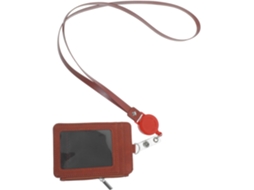 Porta Crachá Com Cordão Extensível E Mosquetão Identificação Profissional, Resistente E Leve Uso Diário No