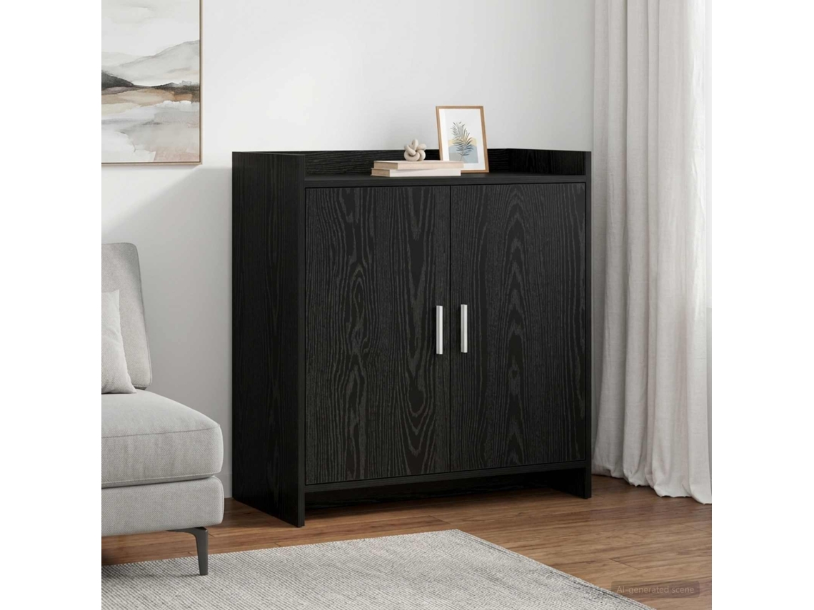 Vidaxl Buffet Carvalho Preto 72 X 36 X 80 Cm Derivados De Madeira