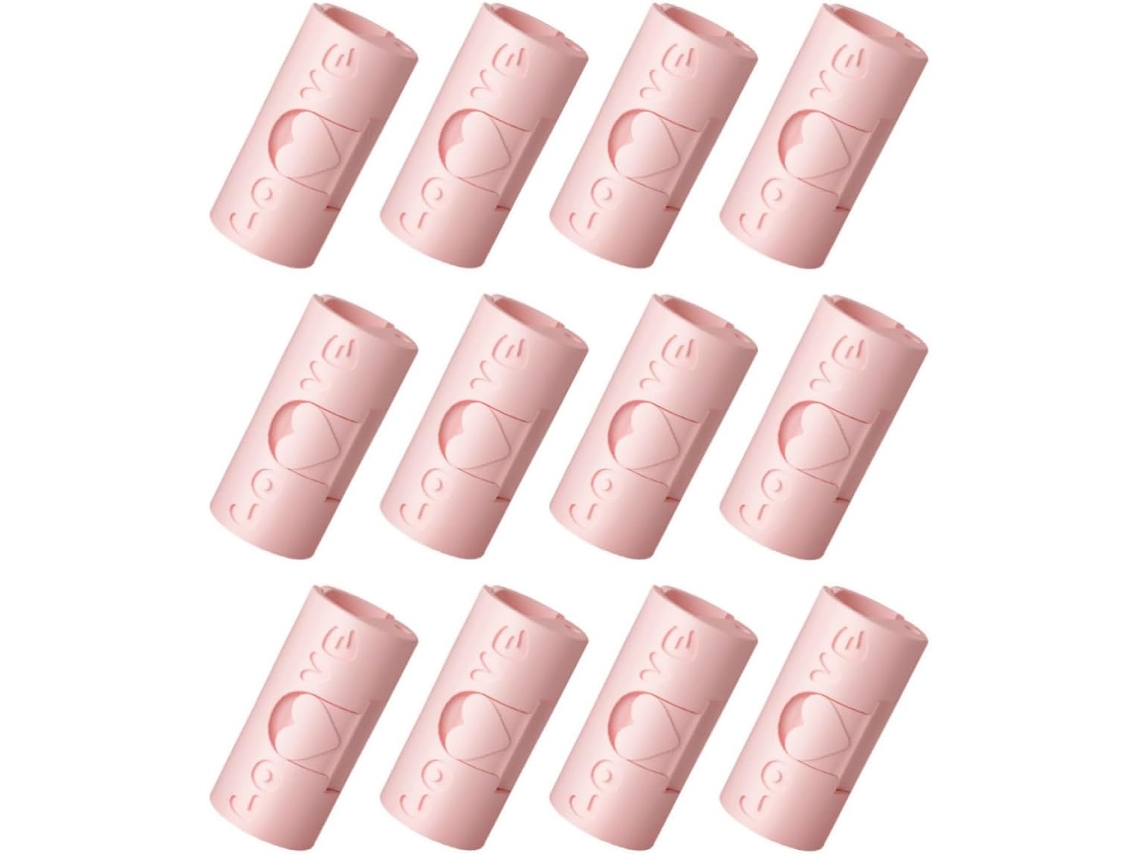 Prendedores De Lençol Antiderrapantes Rosa, 12 Peças, Abs