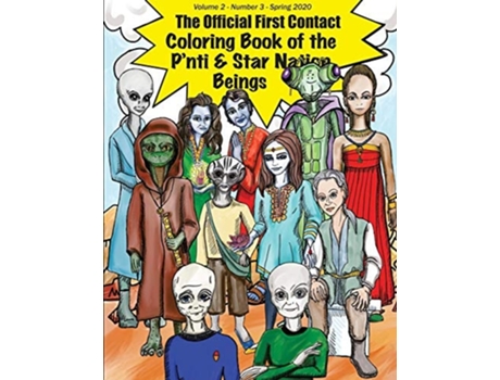 Livro The Official First Contact Coloring Book of the Pnti amp Star Nation Beings de Jeff Demmers (Inglês)
