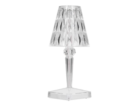 Vela de mesa Prism LED, Vela de mesa de cristal transparente, Prisma USB regulável, Vela de mesa colorida para casa, Fdit