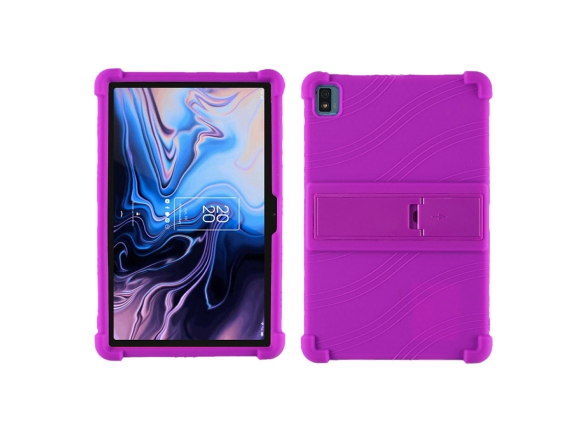 Capa De Silicone Halinuia Com Suporte Invisível, Cor Roxa Para Tablet Tcl 10 Tab Max 10,36 Polegadas