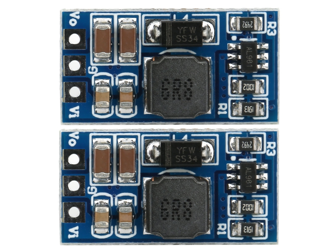 2pcs Módulo Conversor Dc dc Step Up Boost Nd0412sa 2.6 5.5v para 5v 6v 9v 12v Led Motor 7w Sem Pino S/MARCA