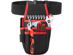 Cinto de cintura portátil e ajustável, resistente, com várias bolsas para armazenamento de ferramentas, ideal para