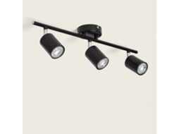 Candeeiro de Teto Orientável Metal 3 Focos Albus Black