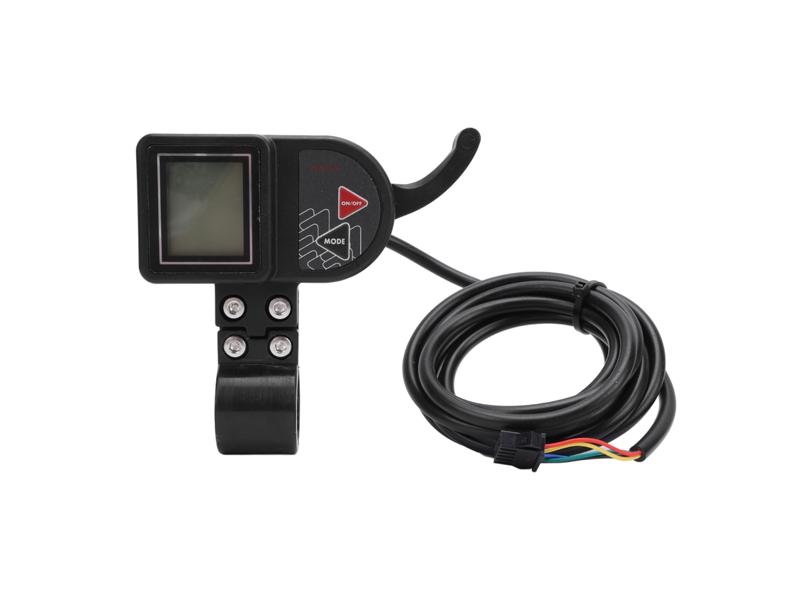 Painel de bicicleta elétrica com tela LCD, luz de fundo, 3 níveis, impermeável, medidor de guidão 36v