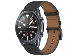 Pulseira De Couro De 22 Mm Com Botão De Pressão Para Samsung Galaxy Watch3 45 Mm